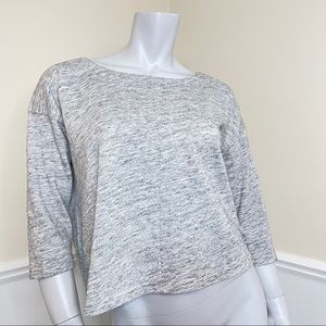 Madewell Heather Gray 3/4 Length Top